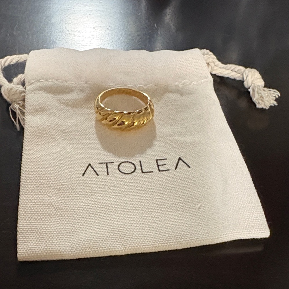 ATOLEA Gold Croissant Ring, size 9, NWOT